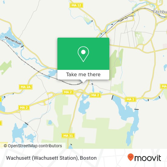 Mapa de Wachusett (Wachusett Station)