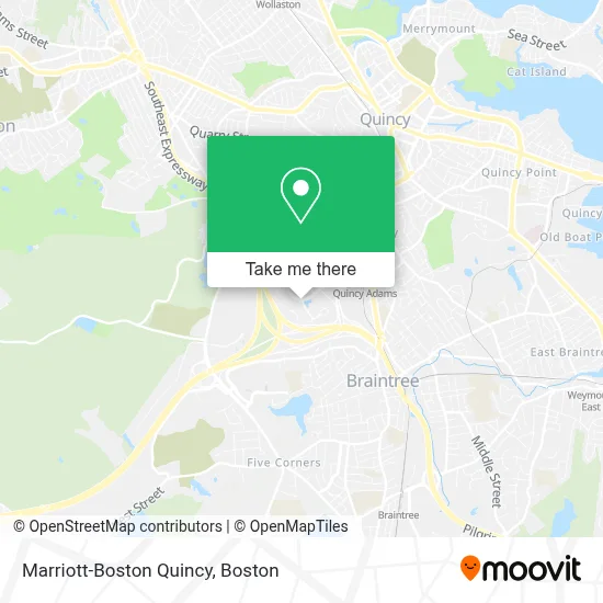 Marriott-Boston Quincy map