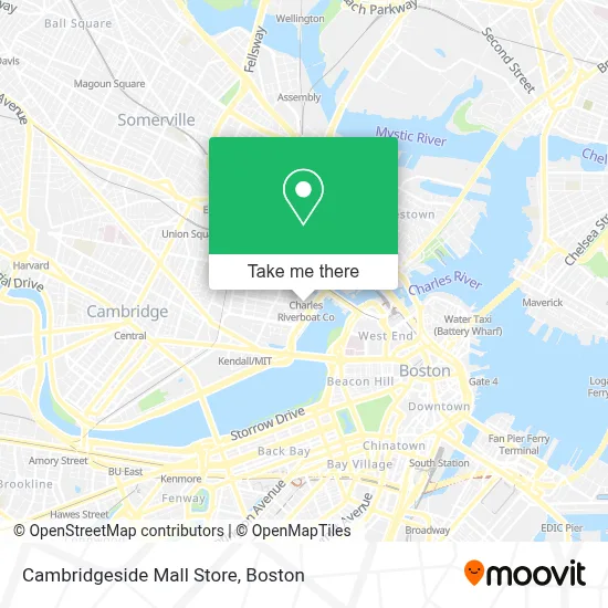 Cambridgeside Mall Store map
