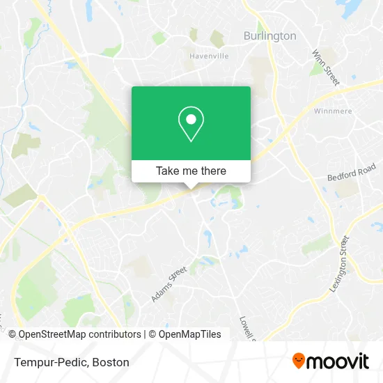 Tempur-Pedic map