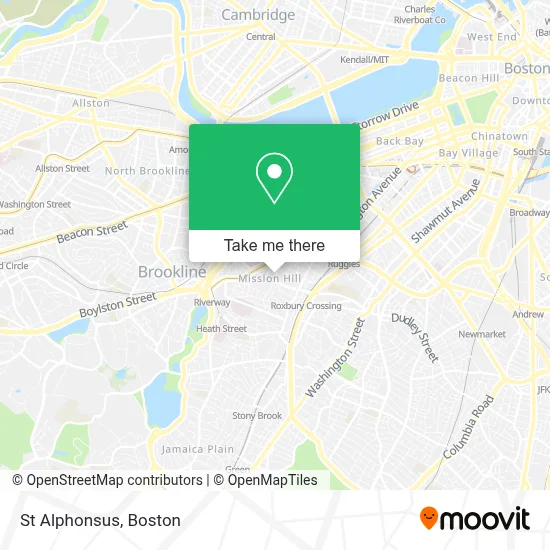 St Alphonsus map