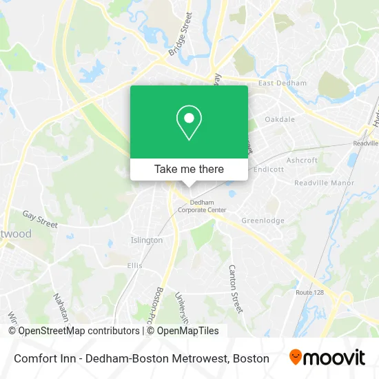 Comfort Inn - Dedham-Boston Metrowest map