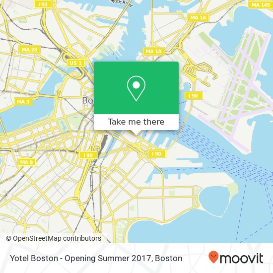 Yotel Boston - Opening Summer 2017 map