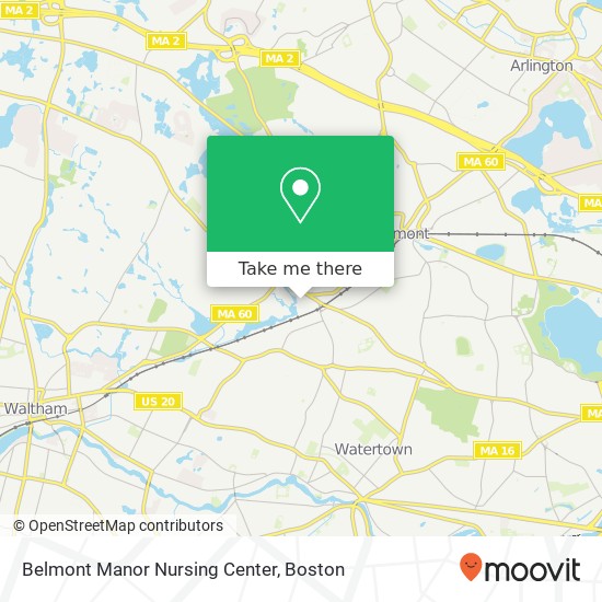 Belmont Manor Nursing Center map