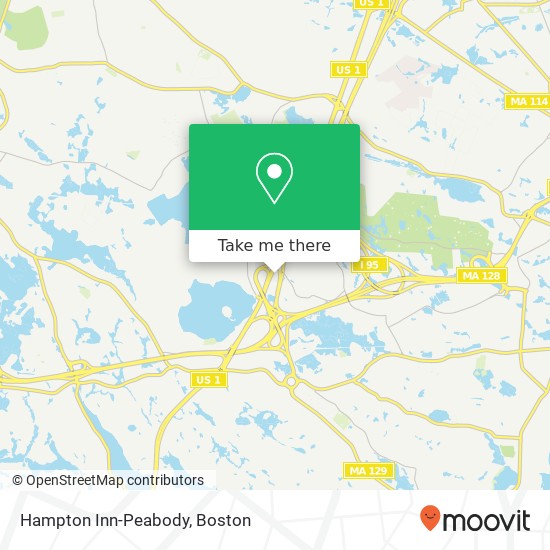 Hampton Inn-Peabody map