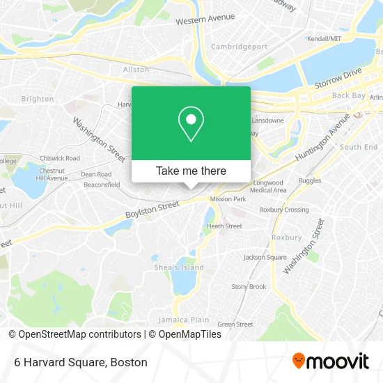 Mapa de 6 Harvard Square
