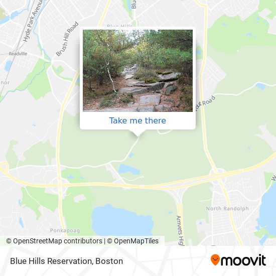 Blue Hills Reservation map