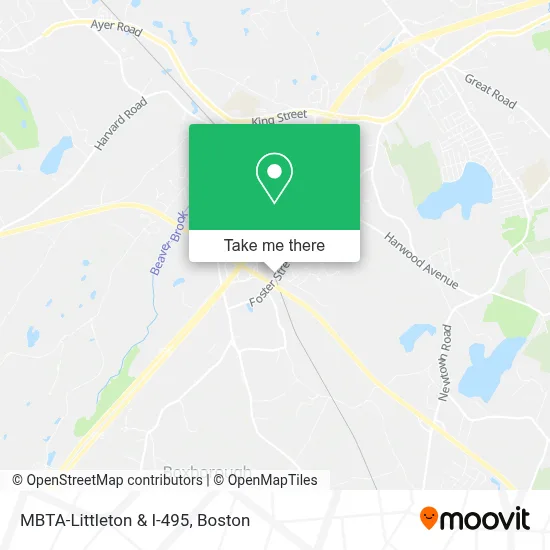 MBTA-Littleton & I-495 map
