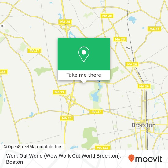 Mapa de Work Out World (Wow Work Out World Brockton)