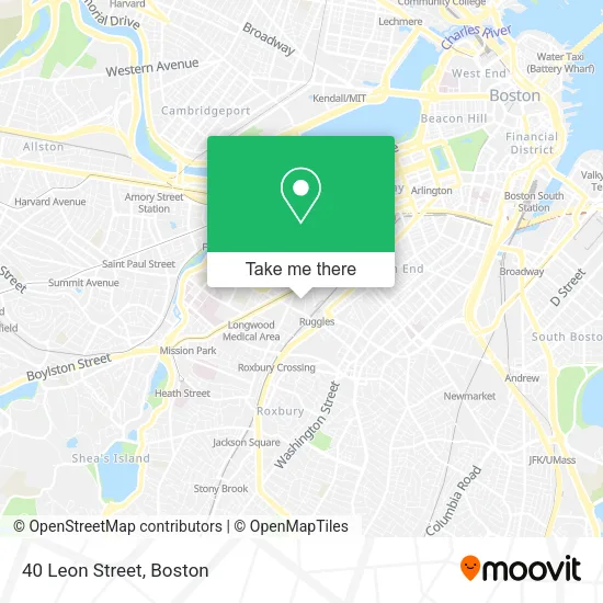 40 Leon Street map