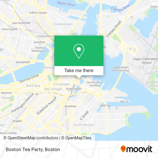 Boston Tea Party map