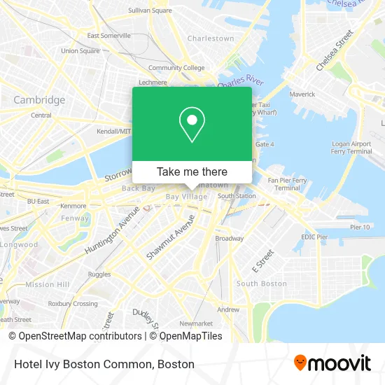 Hotel Ivy Boston Common map