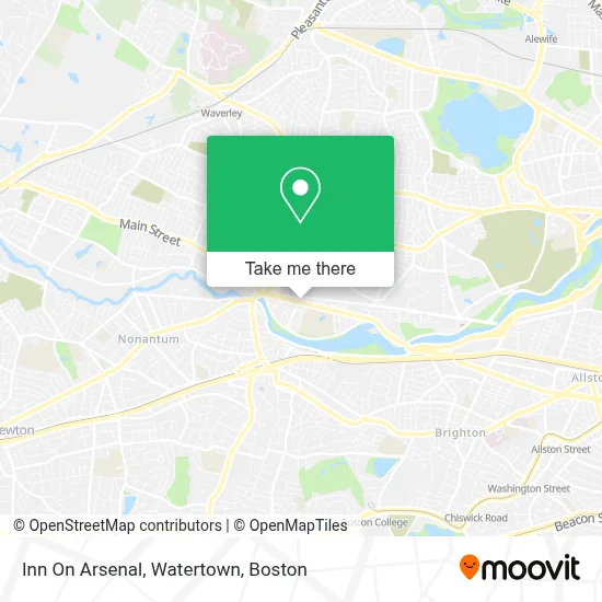 Inn On Arsenal, Watertown map