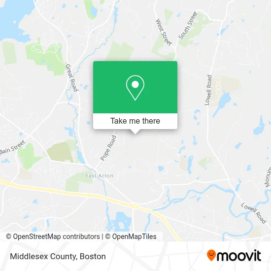 Middlesex County map