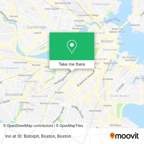 Inn at St. Botolph, Boston map