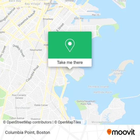 Columbia Point map
