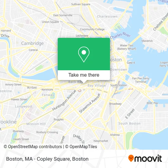 Boston, MA - Copley Square map