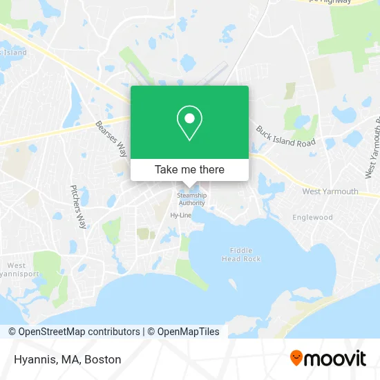 Hyannis, MA map
