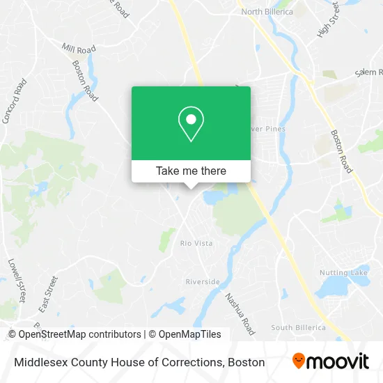 Middlesex County House of Corrections map