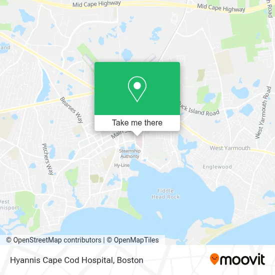 Hyannis Cape Cod Hospital map
