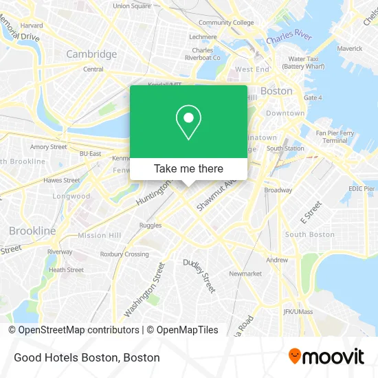 Good Hotels Boston map