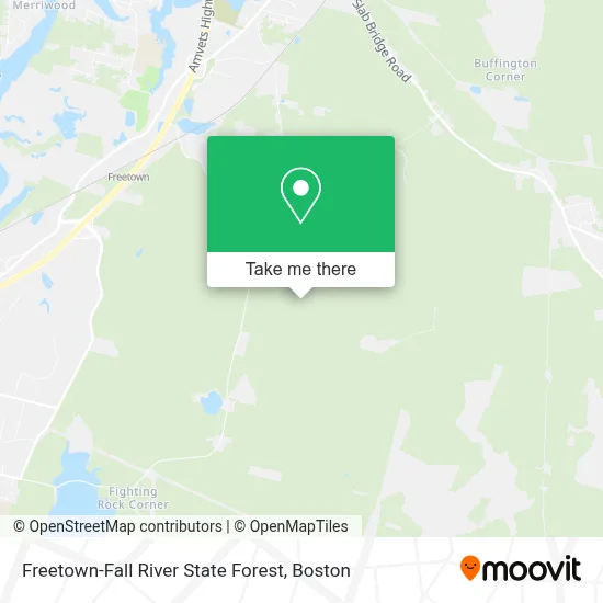 Freetown-Fall River State Forest map