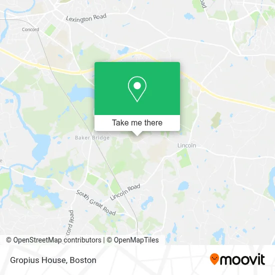 Gropius House map
