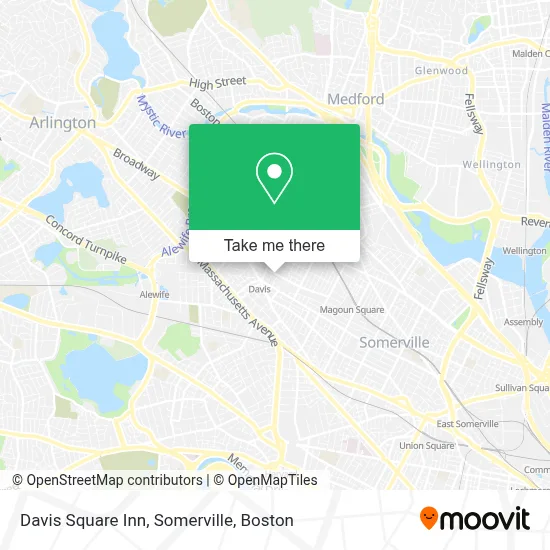 Davis Square Inn, Somerville map