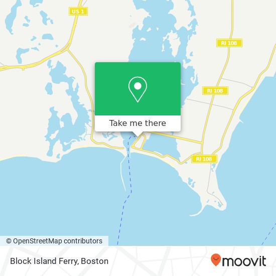 Block Island Ferry map