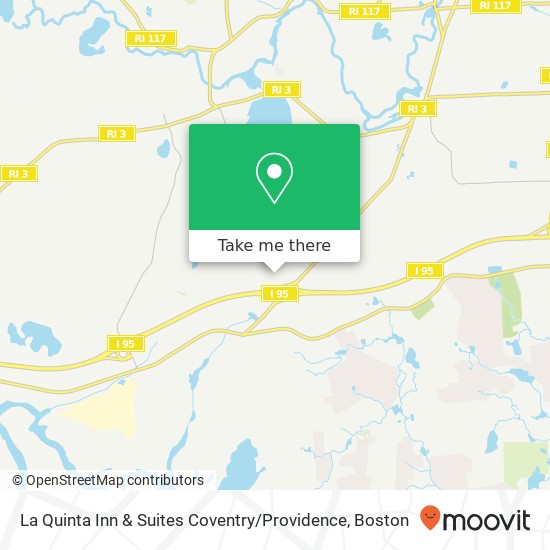 Mapa de La Quinta Inn & Suites Coventry / Providence