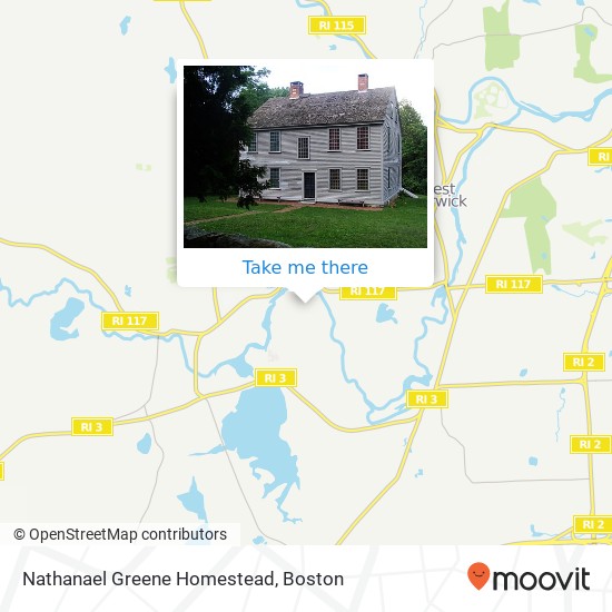 Mapa de Nathanael Greene Homestead