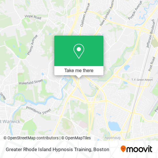 Greater Rhode Island Hypnosis Training map