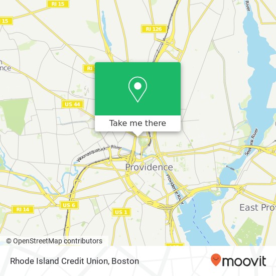 Rhode Island Credit Union map