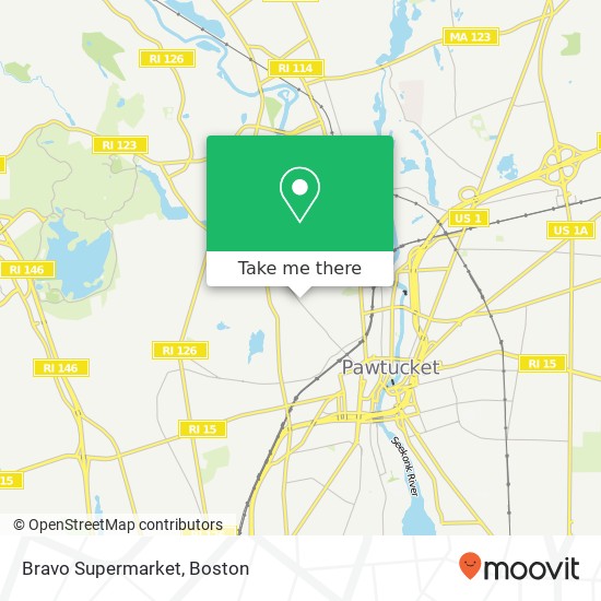 Mapa de Bravo Supermarket