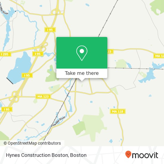 Hynes Construction Boston map