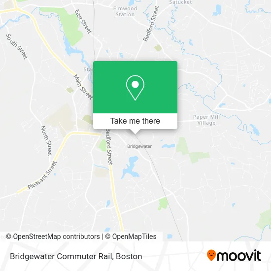 Bridgewater Commuter Rail map