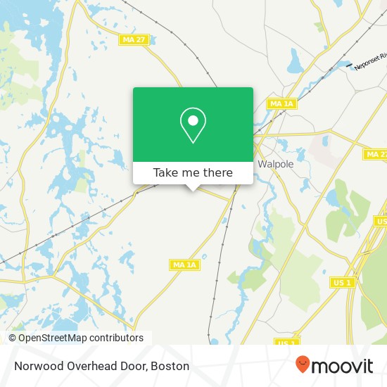 Mapa de Norwood Overhead Door