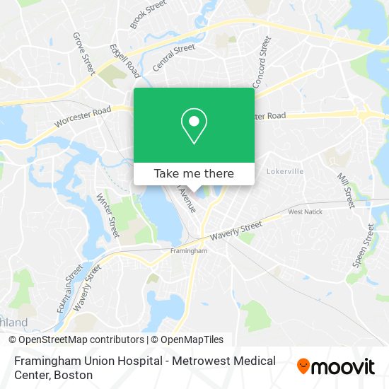 Framingham Union Hospital - Metrowest Medical Center map