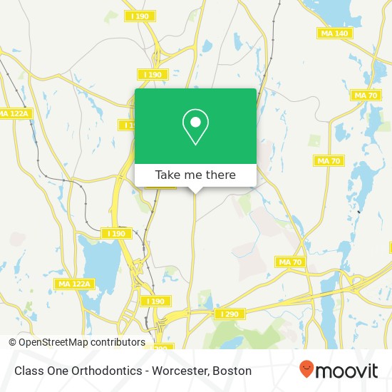 Class One Orthodontics - Worcester map