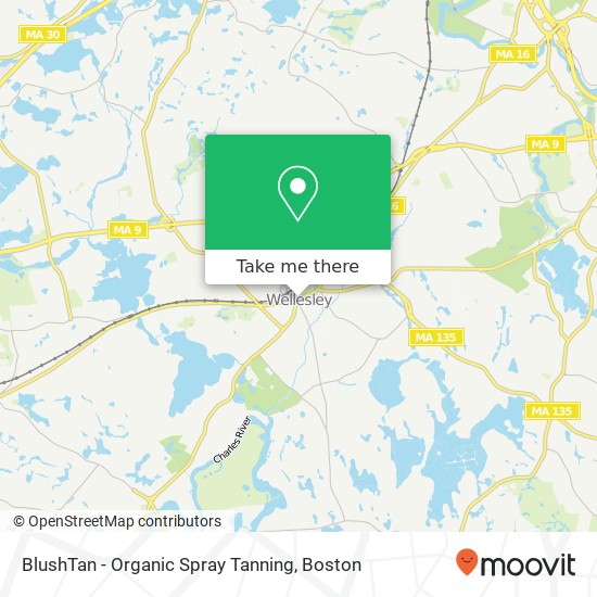 Mapa de BlushTan - Organic Spray Tanning