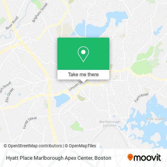 Mapa de Hyatt Place Marlborough  Apex Center