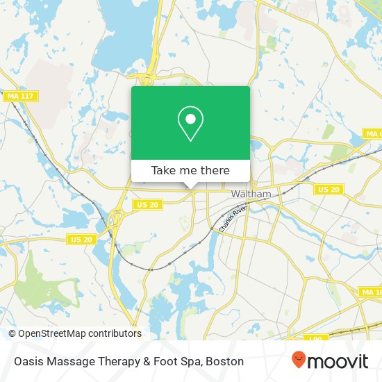 Oasis Massage Therapy & Foot Spa map