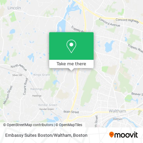 Mapa de Embassy Suites Boston/Waltham