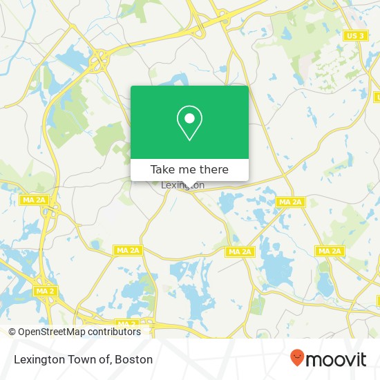Mapa de Lexington Town of