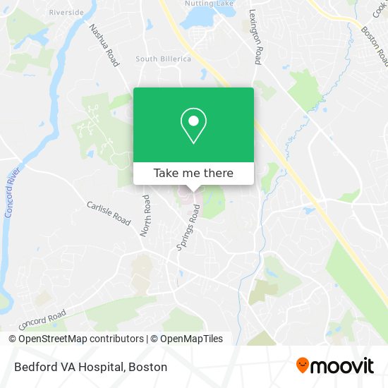 Bedford VA Hospital map