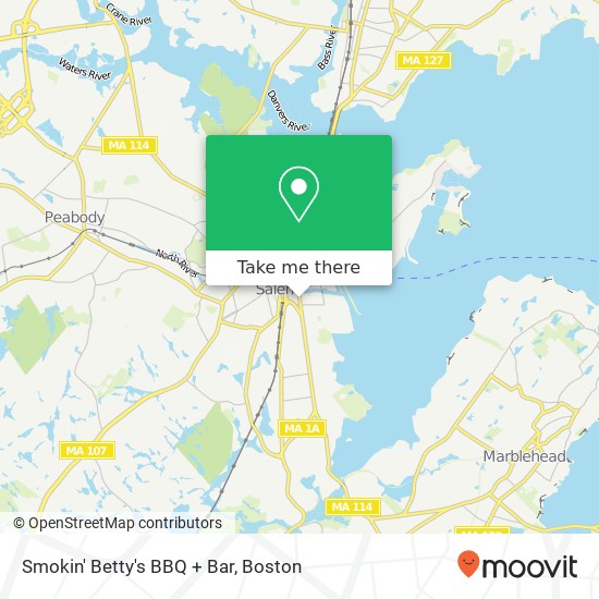 Smokin' Betty's BBQ + Bar map