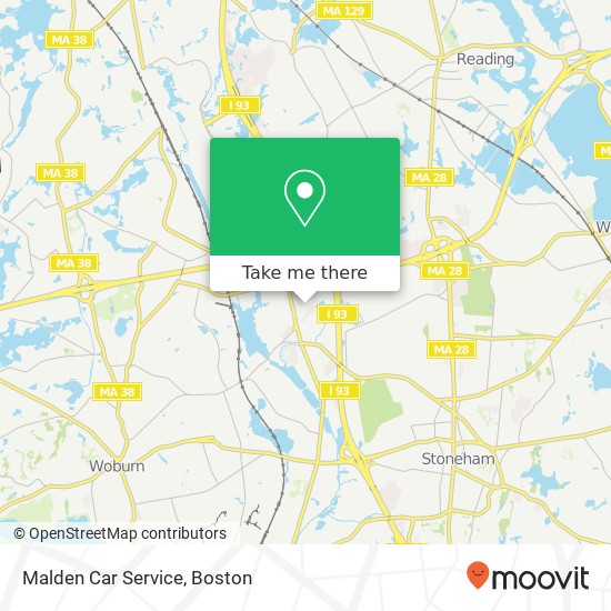 Malden Car Service map