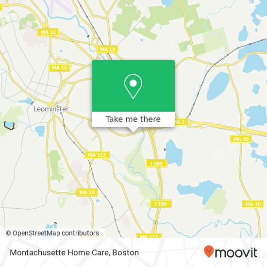 Montachusette Home Care map