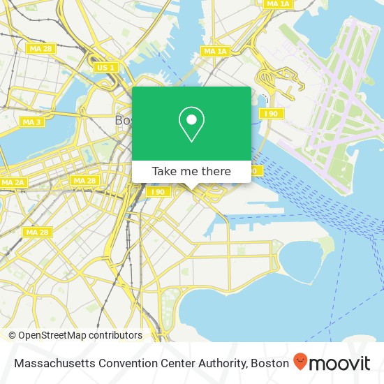 Massachusetts Convention Center Authority map