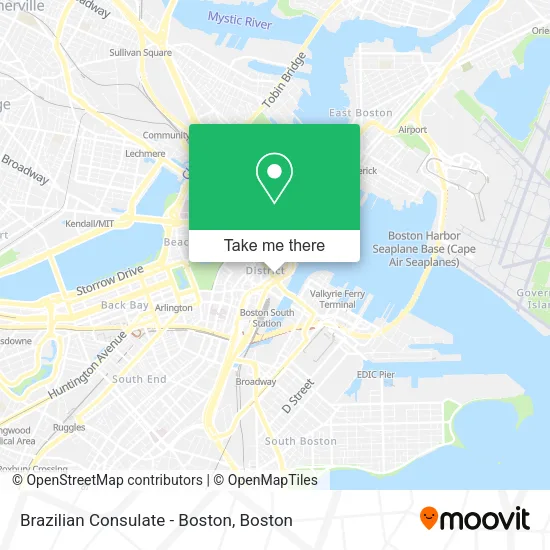 Mapa de Brazilian Consulate - Boston